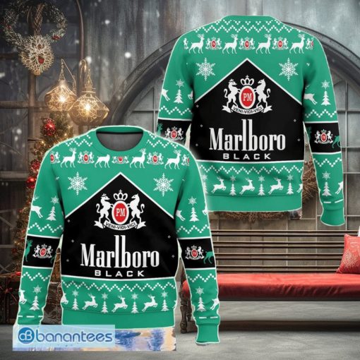 Marlboro Black Methol New Style Ugly Christmas Sweater AOP Gift For Holidays