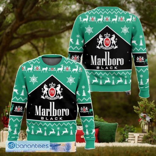 Marlboro Black Methol New Style Ugly Christmas Sweater AOP Gift For Holidays
