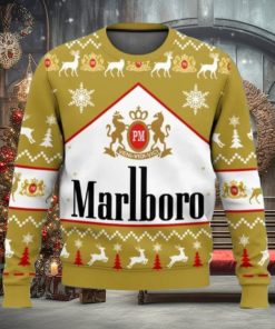 Marlboro Gold Cigarette Ugly Christmas Sweater