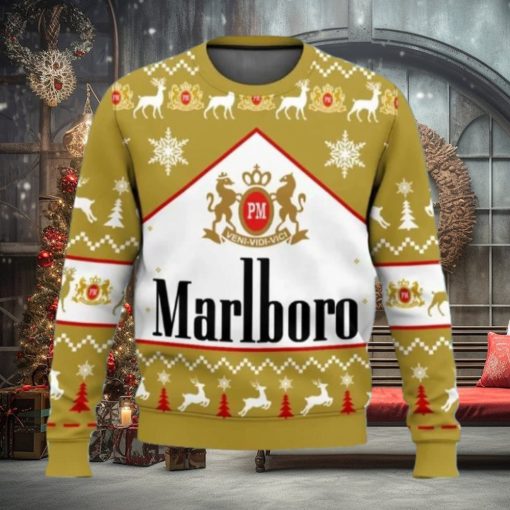 Marlboro Gold Cigarette Ugly Christmas Sweater