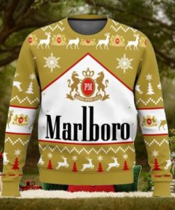 Marlboro Gold Cigarette Ugly Christmas Sweater