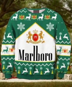 Marlboro Print Fun Ugly Christmas Sweater