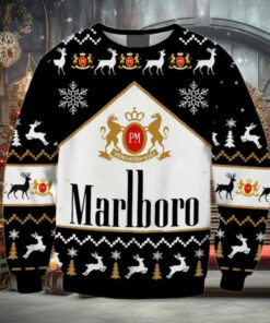 Marlboro Print Fun Ugly Christmas Sweaters