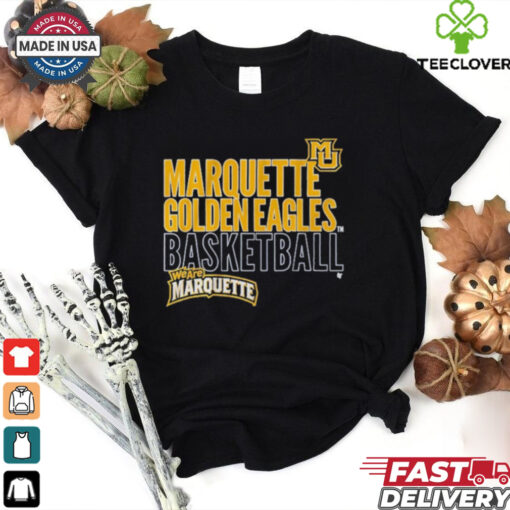 Marquette Basketball Text Logo Overlay Shirt