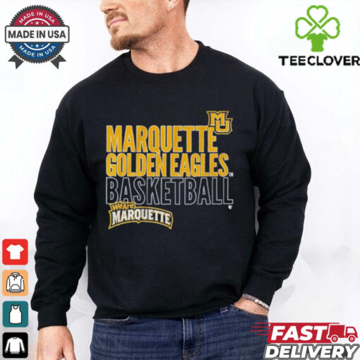 Marquette Basketball Text Logo Overlay Shirt