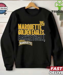 Marquette Basketball Text Logo Overlay Shirt