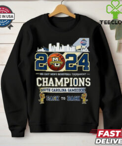 Marquette Golden Eagles 2024 Big East Men’s Basketball Tournament Champions South Carolina Gamecocks Back To Back Shirt