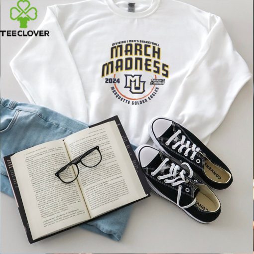 Marquette Golden Eagles Gold 2024 Ncaa March Madness Bound Short Sleeve T Shirt