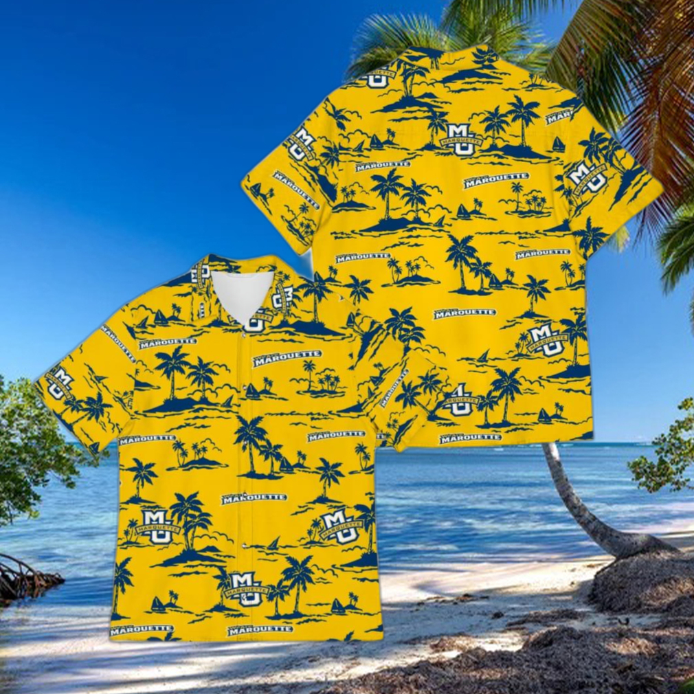 Marquette Golden Eagles Halloween Hawaiian Shirt For Men And Women Gift Beach Marquette Golden Eagles Halloween Hawaiian Shirt For Men And Women Gift Beach