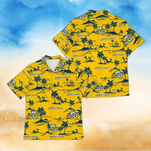 Marquette Golden Eagles Halloween Hawaiian Shirt For Men And Women Gift Beach