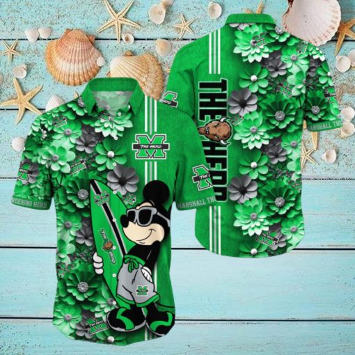 Marshall Thundering Herd Aloha Mick Pattern Hawaiian Shirt For Fans