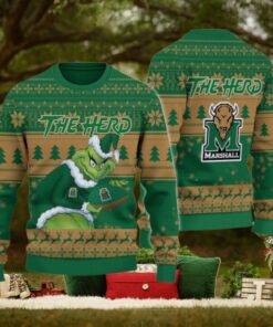 Marshall Thundering Herd Grinch Ugly Christmas Sweater