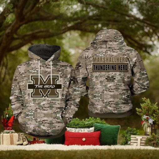Marshall Thundering Herd NCAA Camo Veteran 3D Printed Hoodie