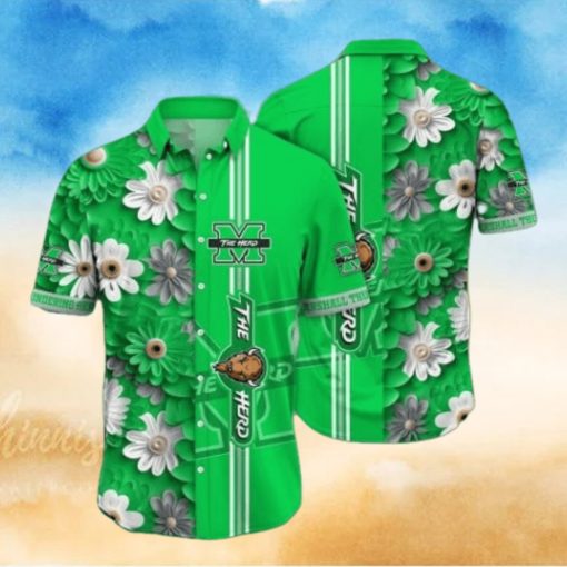 Marshall Thundering Herd NCAA3 Flower Hawaii Shirt