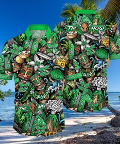 Marshall Thundering Herd Ncaa Mens Floral Special Design Hawaiian Shirt