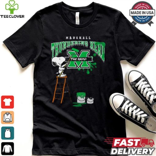 Marshall Thundering Herd Snoopy Painting Shirt