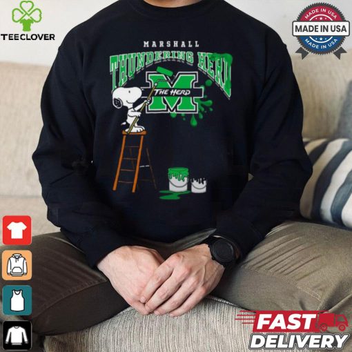 Marshall Thundering Herd Snoopy Painting Shirt