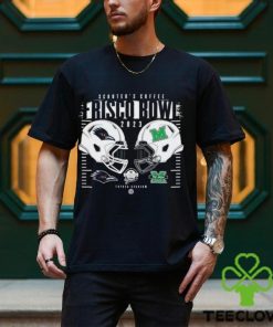 Marshall Thundering Herd vs UTSA Roadrunners Helmet Scooter’s Coffee Frisco Bowl 2023 Toyota Stadium Logo T Shirt 2 Marshall Thundering Herd vs UTSA Roadrunners Helmet Scooter’s Coffee Frisco Bowl 2023 Toyota Stadium Logo T Shirt