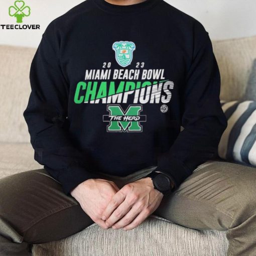 Marshall University 2023 Miami Beach Bowl Champions Shirt Marshall Thundering Herd