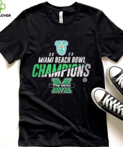 Marshall University 2023 Miami Beach Bowl Champions Shirt Marshall Thundering Herd