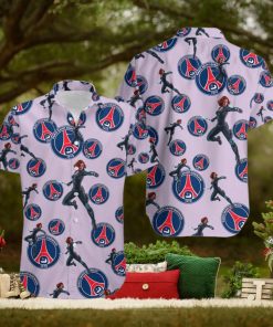 Marvel Avengers Attire Natasha Romanoff Hawaiian Camp Shirt Paris Saint Germain Fc