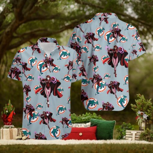 Marvel Avengers Clothing Wanda Maximoff Hawaiian Shirts For Sale Miami Dolphins Nfl