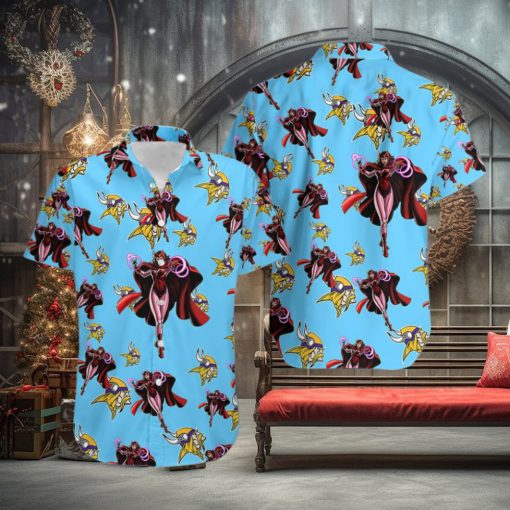 Marvel Avengers Clothing Wanda Maximoff Matching Family Hawaiian Shirts Minnesota Vikings