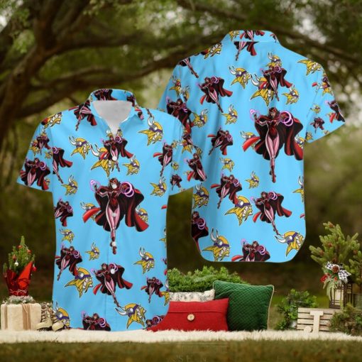 Marvel Avengers Clothing Wanda Maximoff Matching Family Hawaiian Shirts Minnesota Vikings