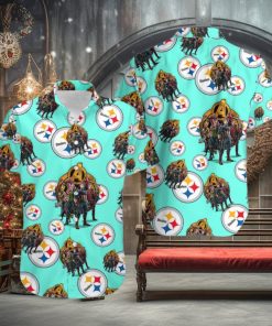 Marvel Avengers End Game Rocket Raccoon Aloha Hawaiian Shirts Pittsburgh Steelers