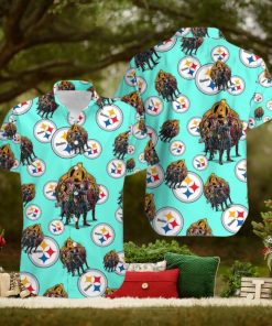 Marvel Avengers End Game Rocket Raccoon Aloha Hawaiian Shirts Pittsburgh Steelers