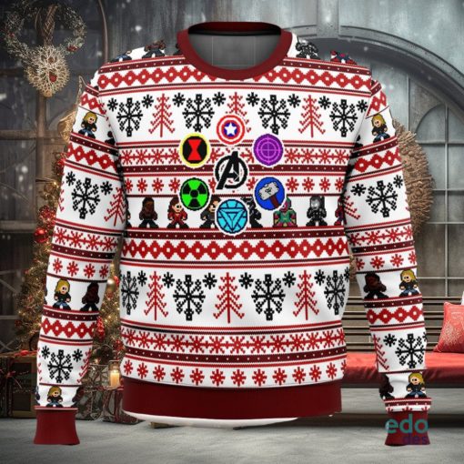 Marvel Avengers Retro 3D Ugly Christmas Sweater Unisex Christmas Sweater For Men And Women