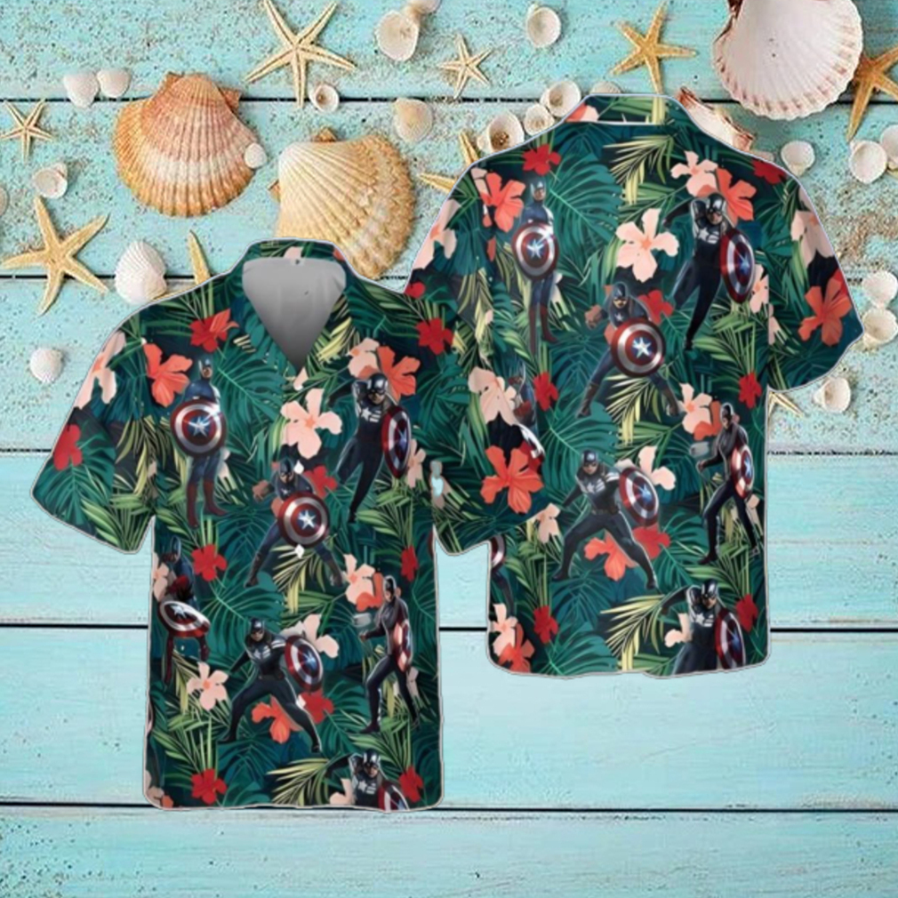 Marvel Captain America 3D Hawaiian Shirt Unique Gift Summer Beach Marvel Captain America 3D Hawaiian Shirt Unique Gift Summer Beach
