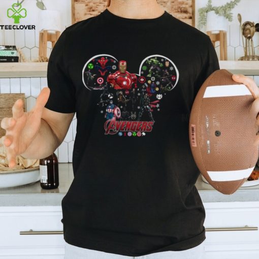 Marvel Iron Man Tony Stark Circle Light Mickey Christmas Disney T Shirt