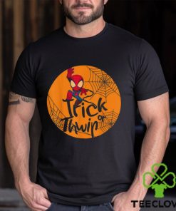Marvel Spider Man Trick Or Thwip Halloween T Shirt, Spider Man Halloween Moon Tee