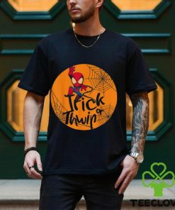 Marvel Spider Man Trick Or Thwip Halloween T Shirt, Spider Man Halloween Moon Tee 1 Marvel Spider Man Trick Or Thwip Halloween T Shirt, Spider Man Halloween Moon Tee