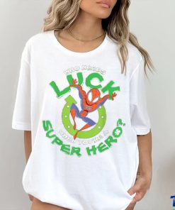 Marvel Spider Man Who Needs Luck St Patrick’s Day T Shirt