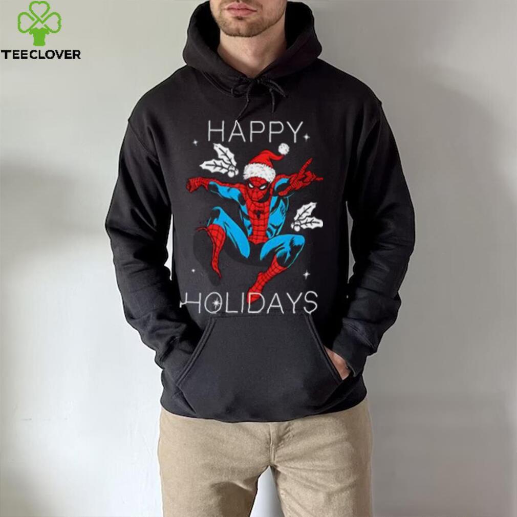 Marvel Spider Shirt, Man Happy Holidays Santa Christmas T Shirt Marvel Spider Shirt, Man Happy Holidays Santa Christmas T Shirt