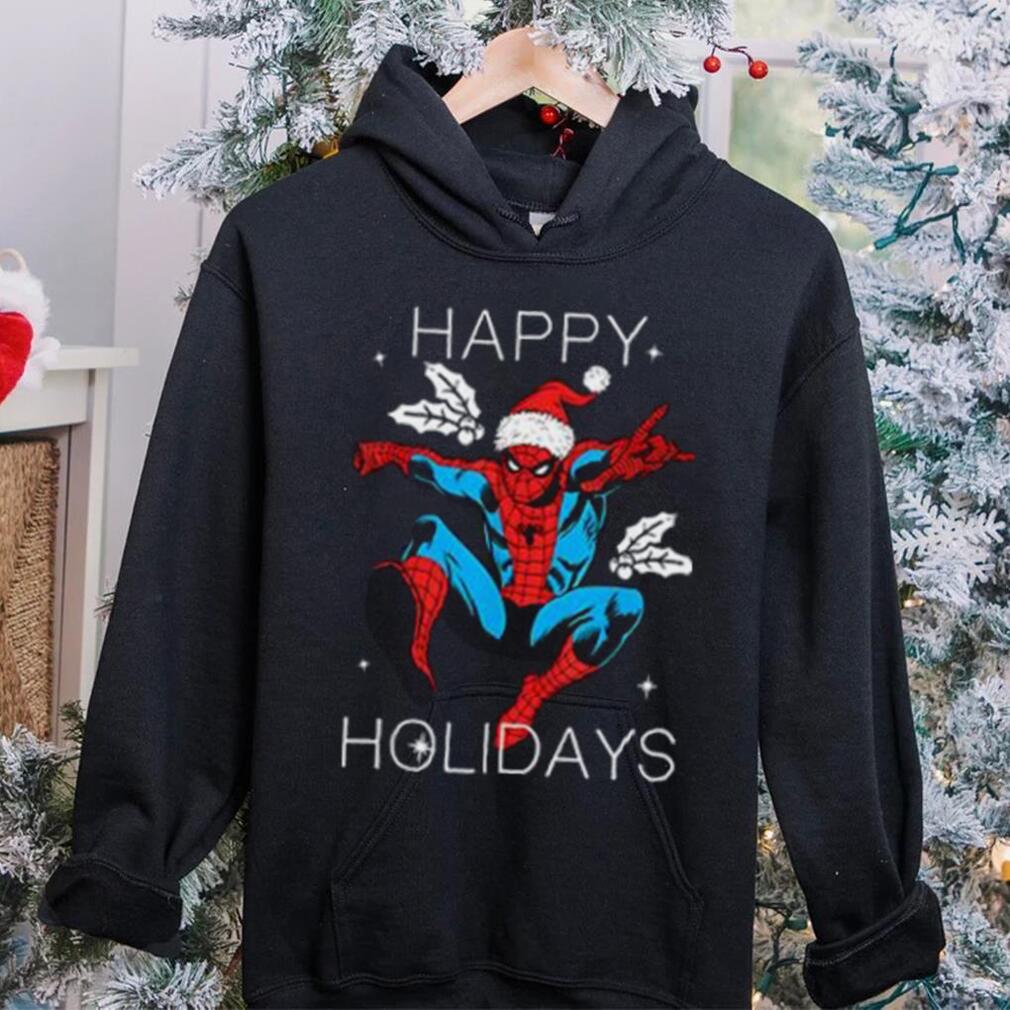 Marvel Spider Shirt, Man Happy Holidays Santa Christmas T Shirt Marvel Spider Shirt, Man Happy Holidays Santa Christmas T Shirt