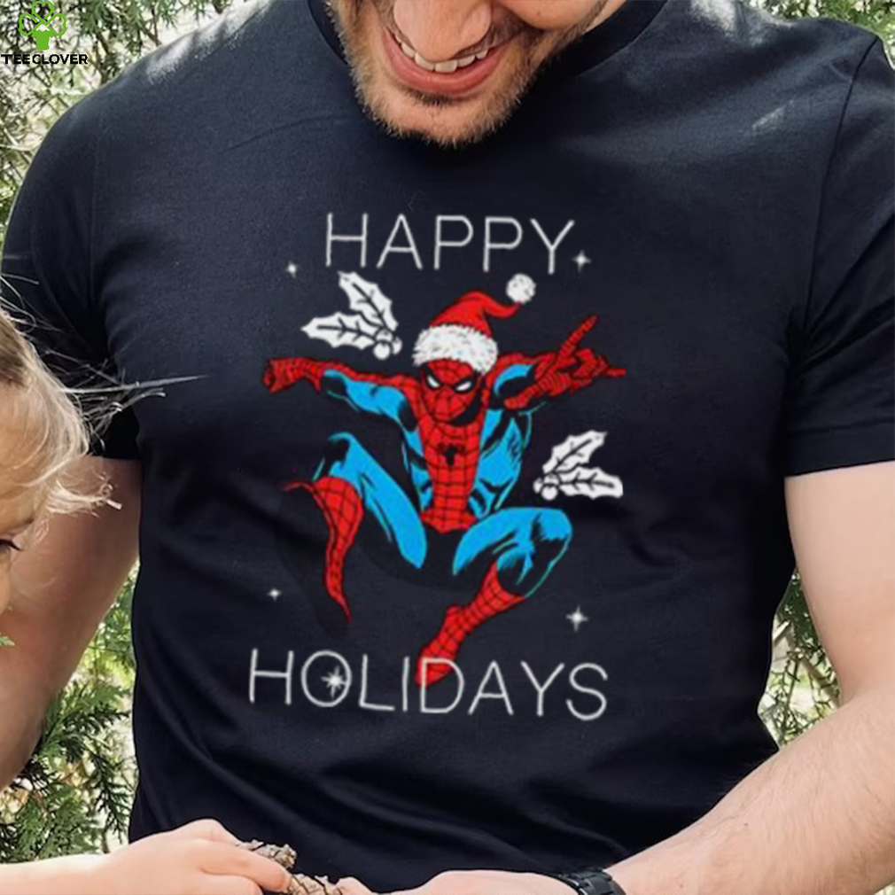 Marvel Spider Shirt, Man Happy Holidays Santa Christmas T Shirt Marvel Spider Shirt, Man Happy Holidays Santa Christmas T Shirt