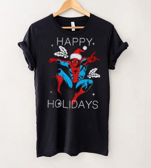 Marvel Spider Shirt, Man Happy Holidays Santa Christmas T Shirt