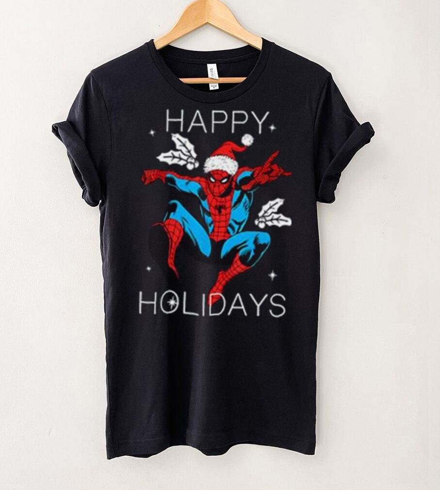 Marvel Spider Shirt, Man Happy Holidays Santa Christmas T Shirt Marvel Spider Shirt, Man Happy Holidays Santa Christmas T Shirt