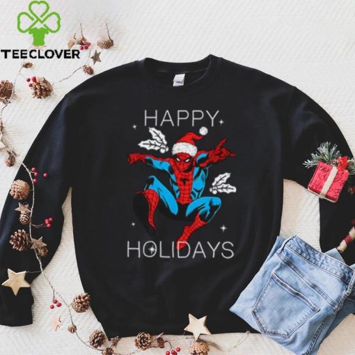 Marvel Spider Shirt, Man Happy Holidays Santa Christmas T Shirt
