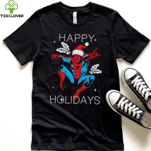 Marvel Spider Shirt, Man Happy Holidays Santa Christmas T Shirt