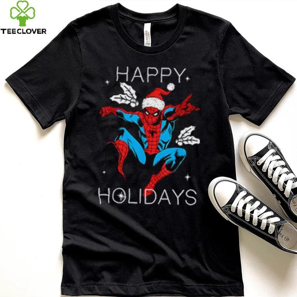 Marvel Spider Shirt, Man Happy Holidays Santa Christmas T Shirt Marvel Spider Shirt, Man Happy Holidays Santa Christmas T Shirt