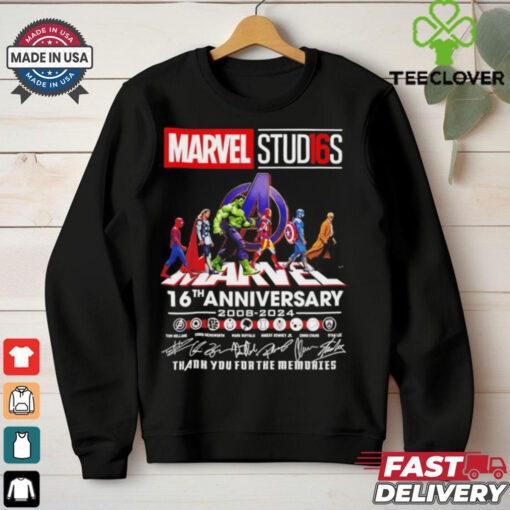 Marvel Studios 16th Anniversary 2008 2024 thank you for the memories shirt
