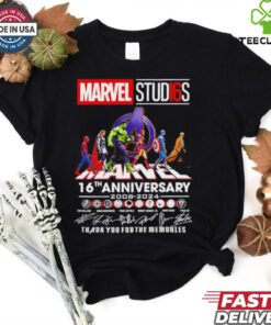 Marvel Studios 16th Anniversary 2008 2024 thank you for the memories shirt
