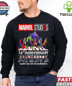 Marvel Studios 16th Anniversary 2008 2024 thank you for the memories shirt