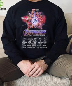 Marvel Studios Avengers 14th Anniversary 2008 2022 Thank You For The Memories Signatures Shirt