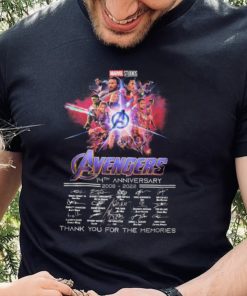 Marvel Studios Avengers 14th Anniversary 2008 2022 Thank You For The Memories Signatures Shirt