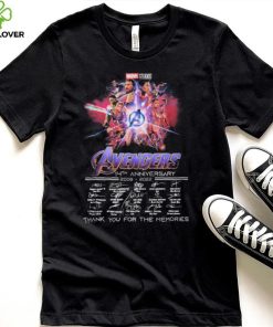 Marvel Studios Avengers 14th Anniversary 2008 2022 Thank You For The Memories Signatures Shirt